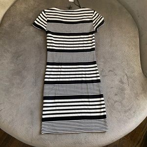 NWT Forever 21 Cream and Black Bodycon Dress